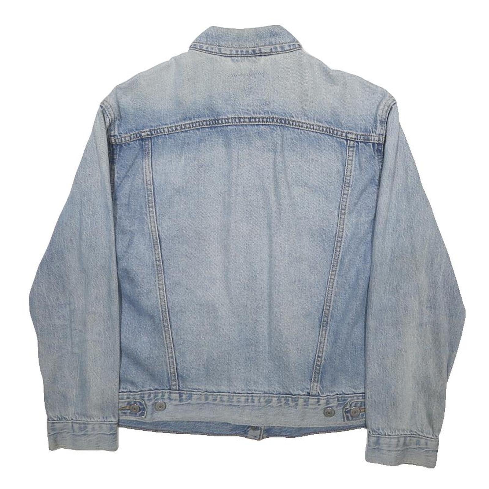 LEVI'S Womens Blue Denim Jacket M Cotton Blend Button Closure Classic Fit Casual