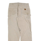 CARHARTT Mens Cotton Blend Beige Relaxed Straight Trousers W34 L34 Workwear