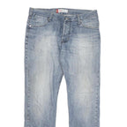 LEVI'S 504 Mens Jeans Blue Regular Straight Denim Light W34 L30 Classic Zip