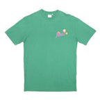 PUMA Womens Green Graphic T-Shirt S Short Sleeve Crew Neck Cotton Blend