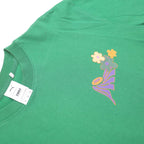 PUMA Womens Green Graphic T-Shirt S Short Sleeve Crew Neck Cotton Blend
