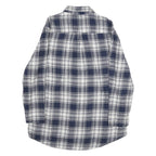 CHAPS Mens Blue & White Check Shirt L Button-Down Collar Long Sleeve Casual