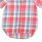 DICKIES Womens Pink & Purple Check Shirt S Cotton Short Sleeve Casual