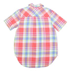 DICKIES Womens Pink & Purple Check Shirt S Cotton Short Sleeve Casual