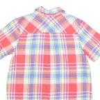 DICKIES Womens Pink & Purple Check Shirt S Cotton Short Sleeve Casual