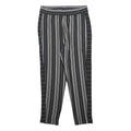 DKNY Womens Rayon Black & Grey Stripe Regular Fit Straight Leg Trousers W30 L27