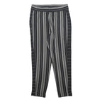 DKNY Womens Rayon Black & Grey Stripe Regular Fit Straight Leg Trousers W30 L27