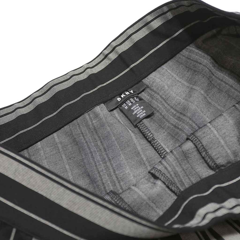 DKNY Womens Rayon Black & Grey Stripe Regular Fit Straight Leg Trousers W30 L27
