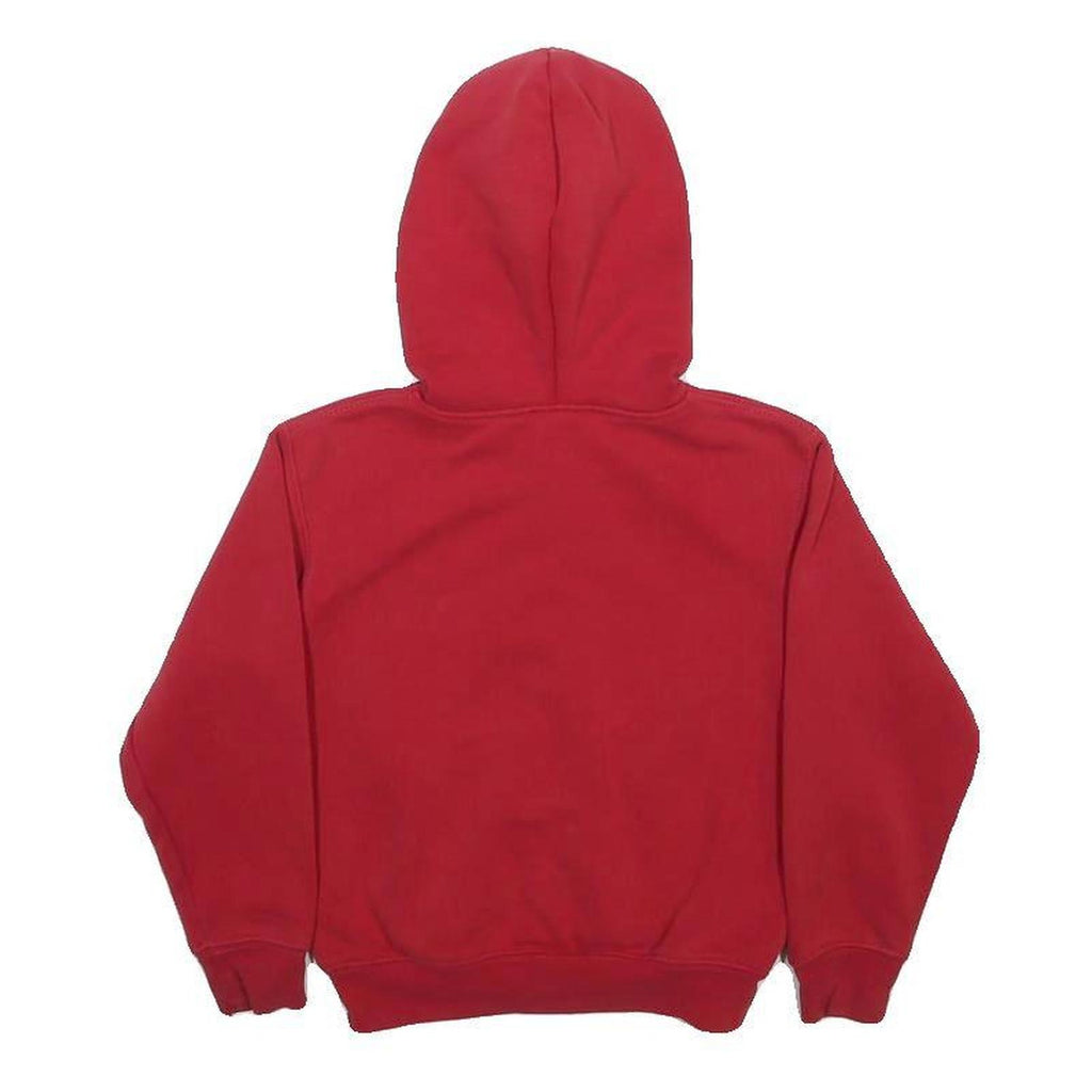 CARHARTT Boys Red Zip Up Hoodie 4Y Cotton Blend Casual Sweatshirt