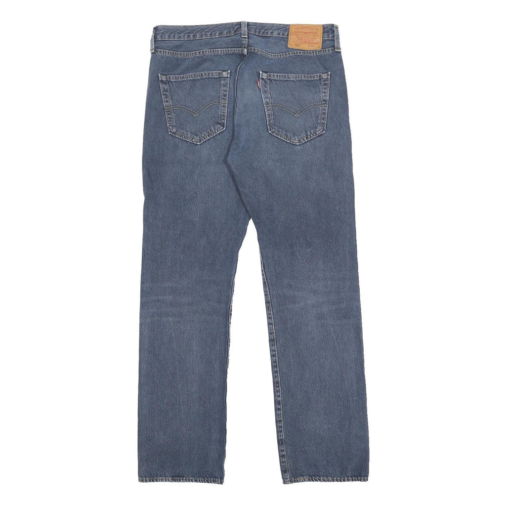 LEVI'S 501 BIG E Mens Jeans Blue Regular Straight Denim Medium W34 L32 Classic