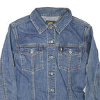 LEE Womens Blue Denim Jacket S Cotton Blend Button Closure Classic Fit Casual