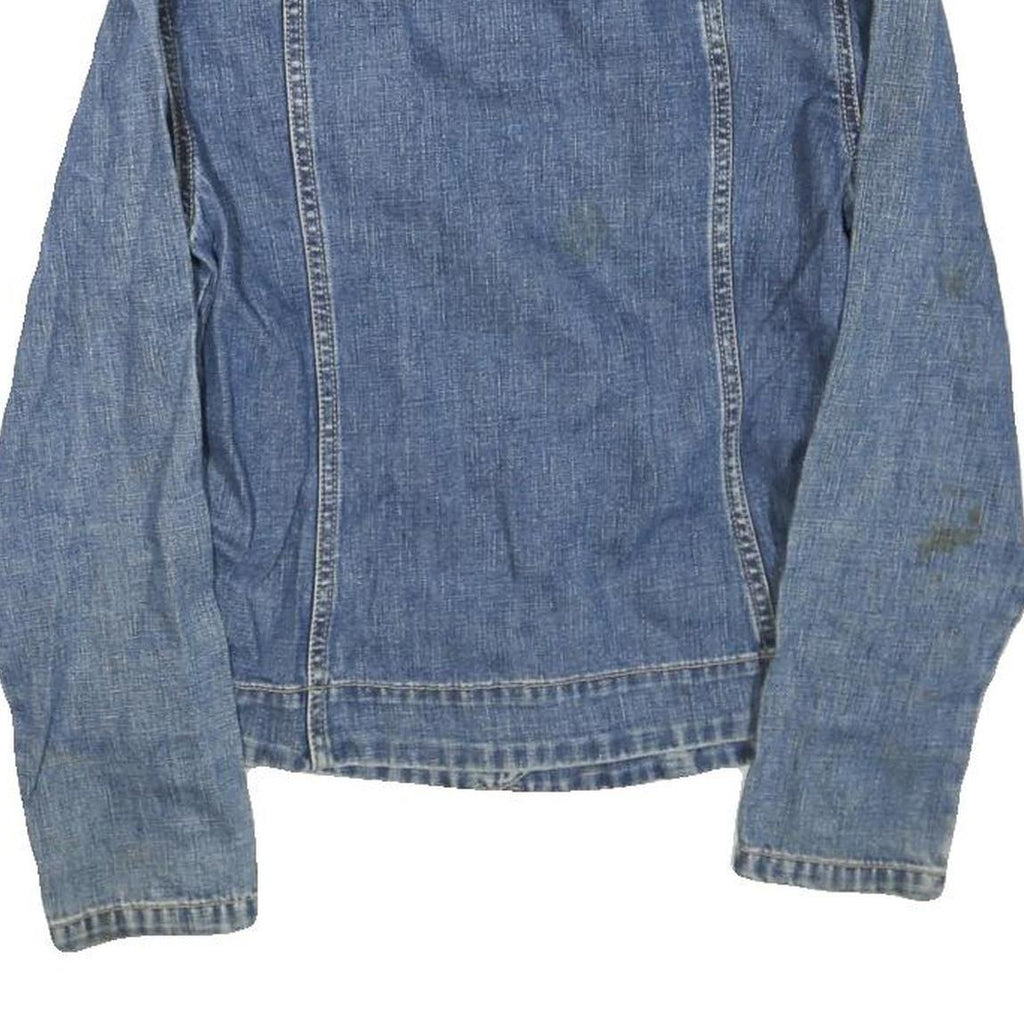 LEE Womens Blue Denim Jacket S Cotton Blend Button Closure Classic Fit Casual