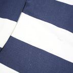 BARBARIAN Mens Blue & White Striped Long Sleeve Rugby Polo Shirt S Jordan