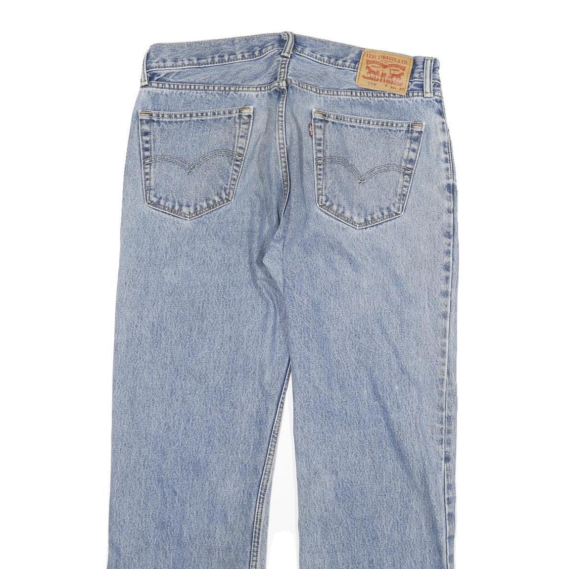 LEVI'S 559 Mens Jeans Blue Regular Straight Denim Medium W36 L32 Classic Fit