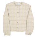 PENDLETON Womens Beige Wool Button Jacket M Woven Classic Design