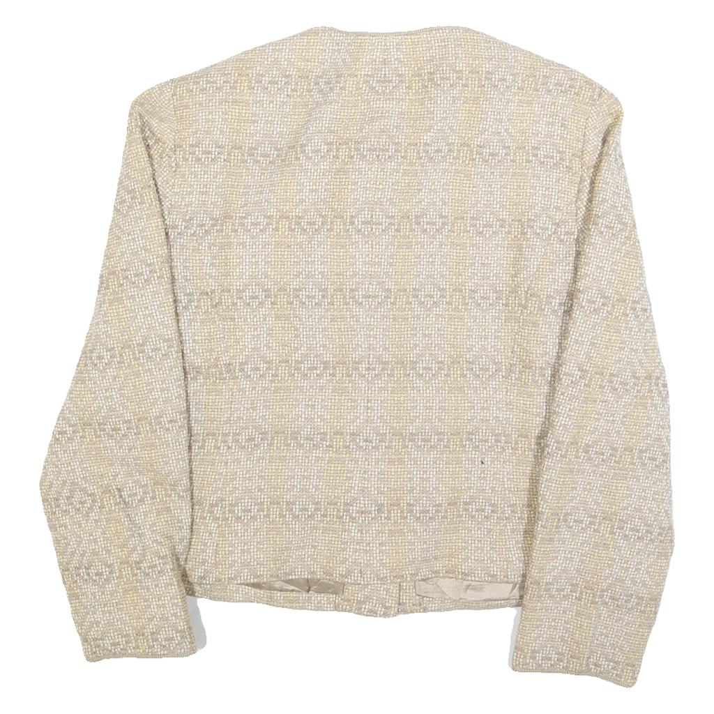 PENDLETON Womens Beige Wool Button Jacket M Woven Classic Design