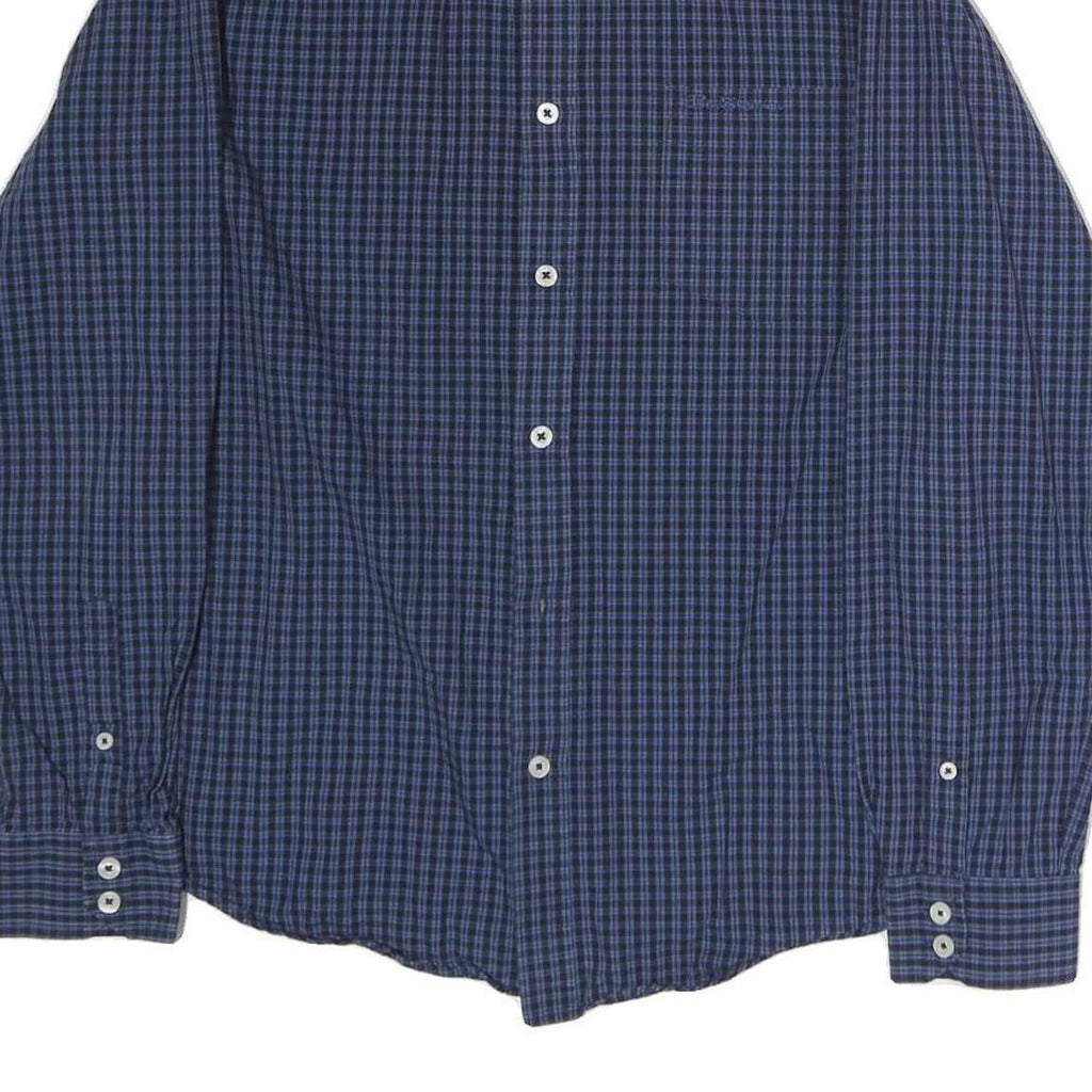 BEN SHERMAN Mens Blue Check Shirt S Button Down Long Sleeve Classic