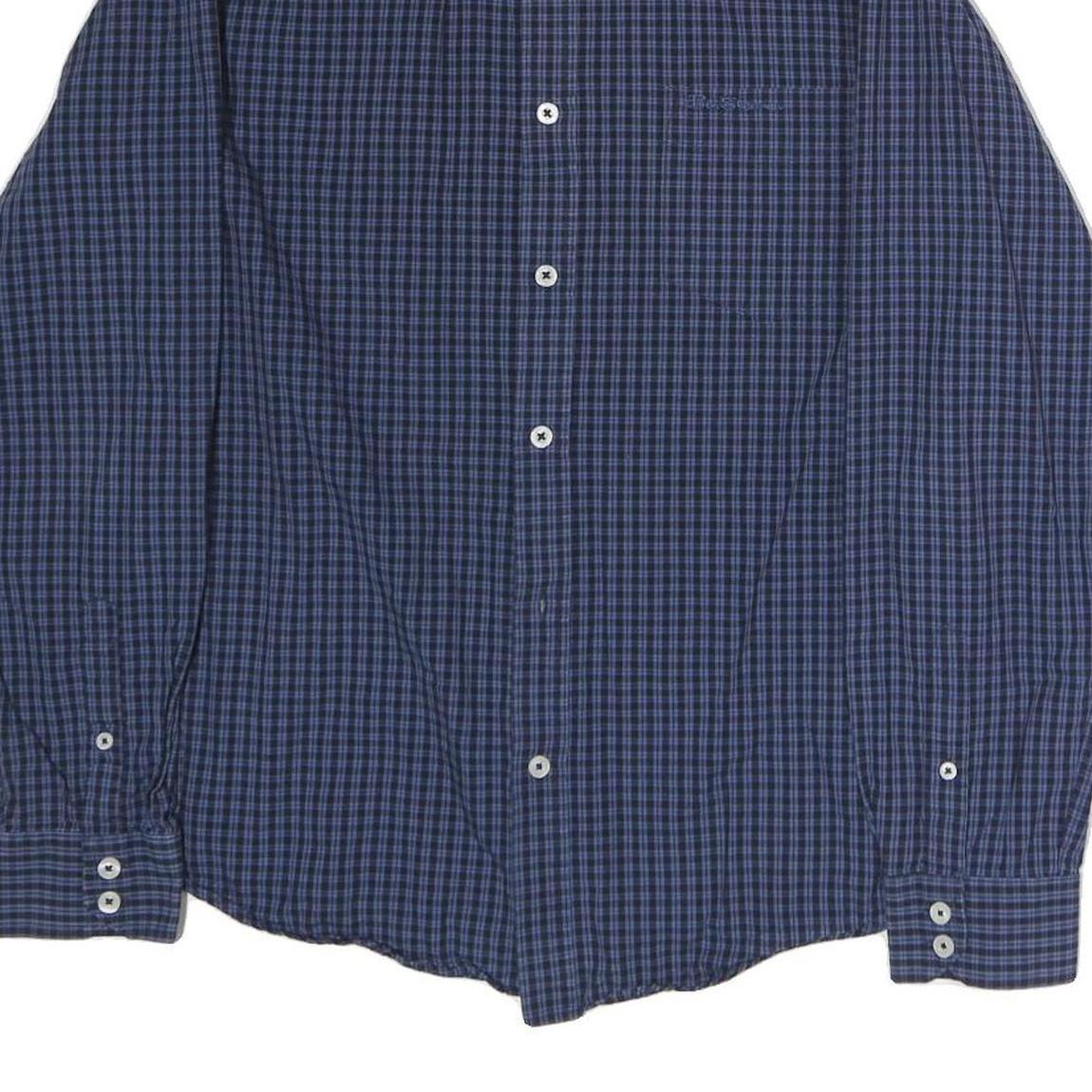 BEN SHERMAN Mens Blue Check Shirt S Button Down Long Sleeve Classic