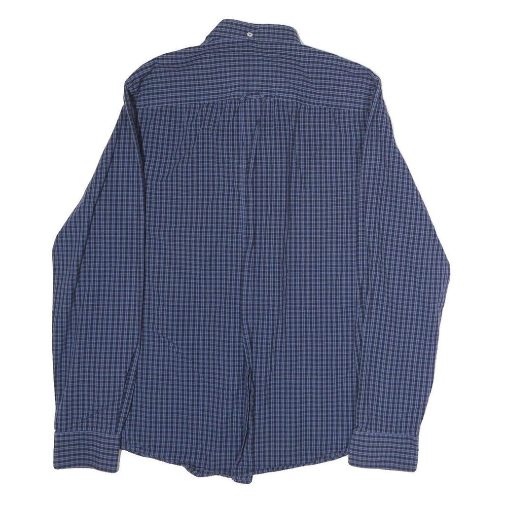BEN SHERMAN Mens Blue Check Shirt S Button Down Long Sleeve Classic