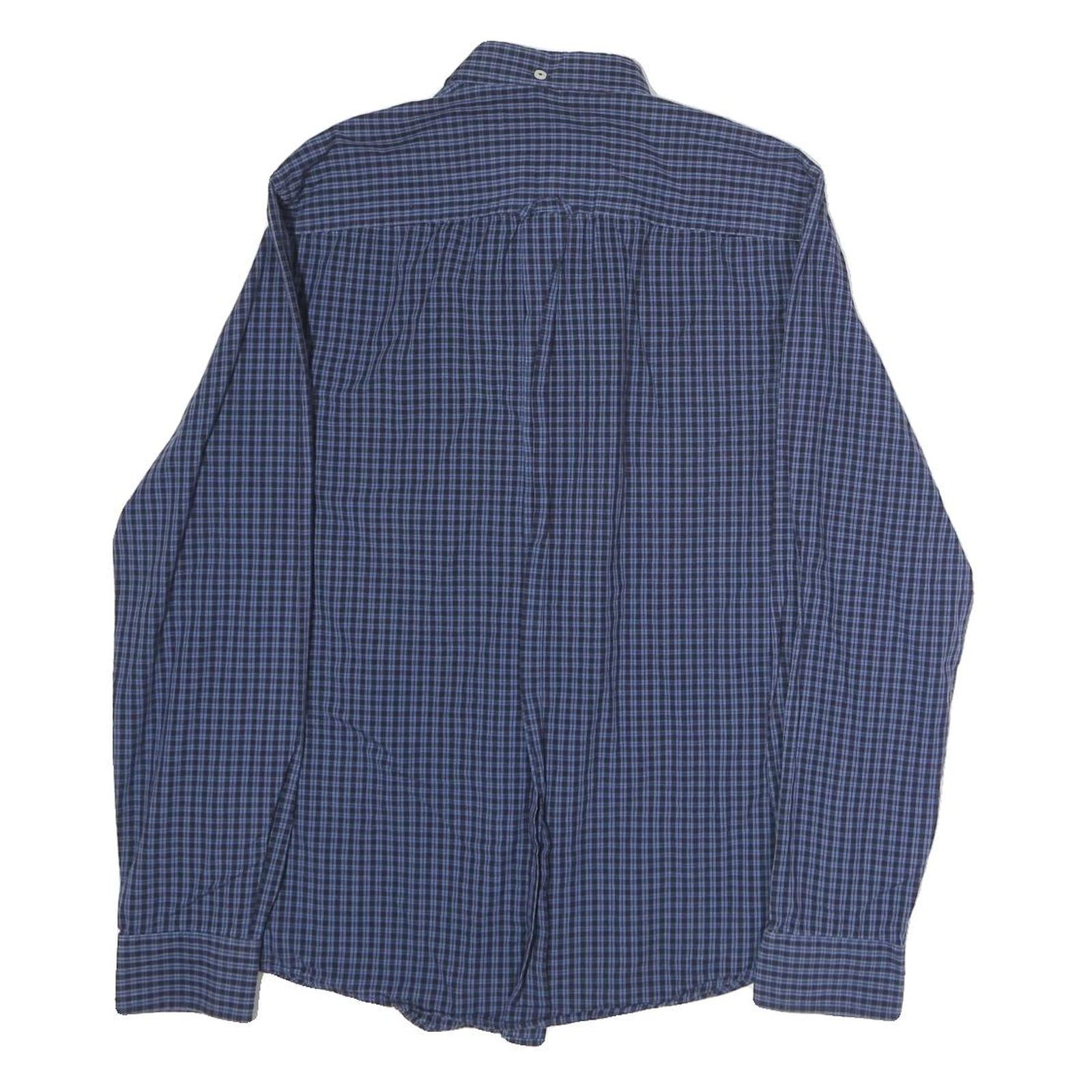 BEN SHERMAN Mens Blue Check Shirt S Button Down Long Sleeve Classic