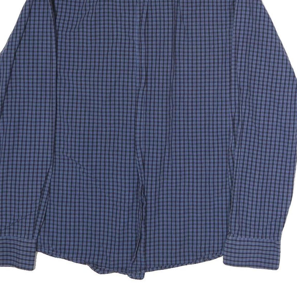 BEN SHERMAN Mens Blue Check Shirt S Button Down Long Sleeve Classic