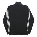 ADIDAS Mens Black White Track Jacket S Polyester Zip Sport Casual