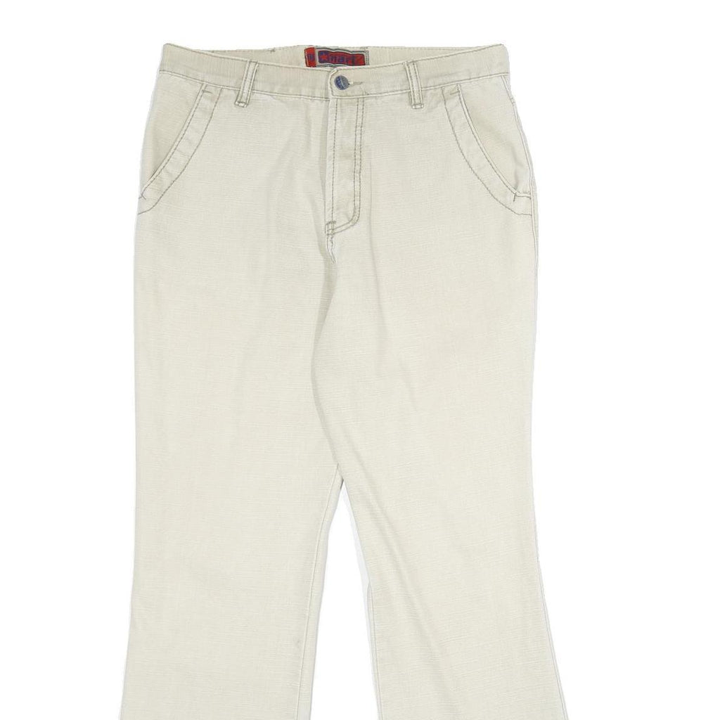 NART JEANS Mens Regular Fit Beige Cotton Jeans Button W34 L33 Casual Wear