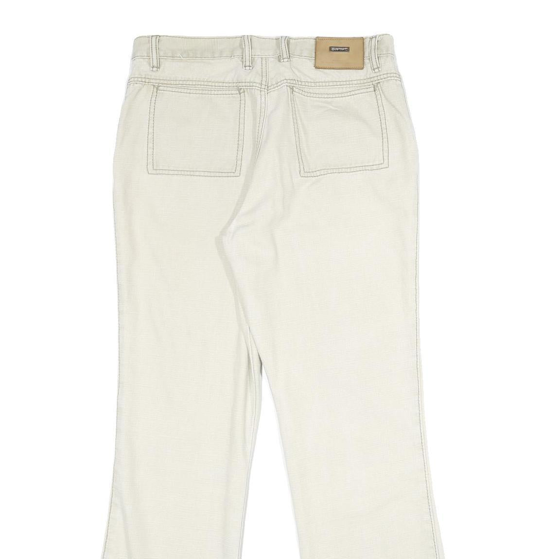 NART JEANS Mens Regular Fit Beige Cotton Jeans Button W34 L33 Casual Wear