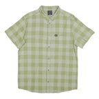 JACK WOLFSKIN Mens Green & Cream Checked Shirt L Cotton Blend Casual Outdoor