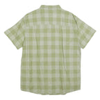 JACK WOLFSKIN Mens Green & Cream Checked Shirt L Cotton Blend Casual Outdoor