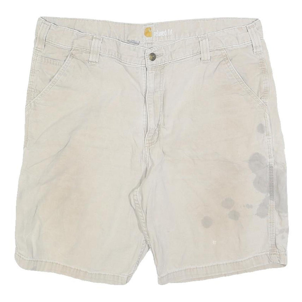 CARHARTT Mens Shorts Beige Casual Relaxed Fit XL W38 Workwear Pocketed