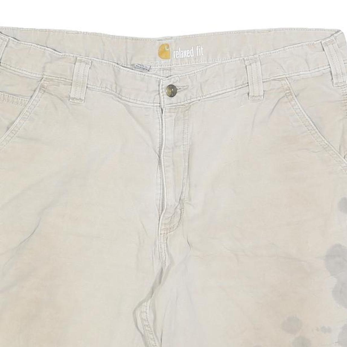 CARHARTT Mens Shorts Beige Casual Relaxed Fit XL W38 Workwear Pocketed