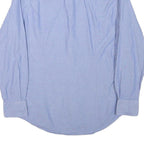 TOMMY HILFIGER Mens Blue Check Cotton Blend Shirt M Classic Fit Button-Up