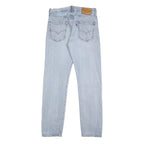 LEVI'S Mens Slim Light Blue Denim Jeans W29 L32 Classic Zip Closure