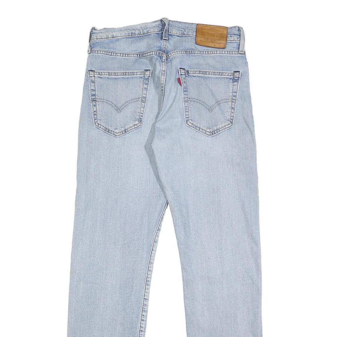 LEVI'S Mens Slim Light Blue Denim Jeans W29 L32 Classic Zip Closure