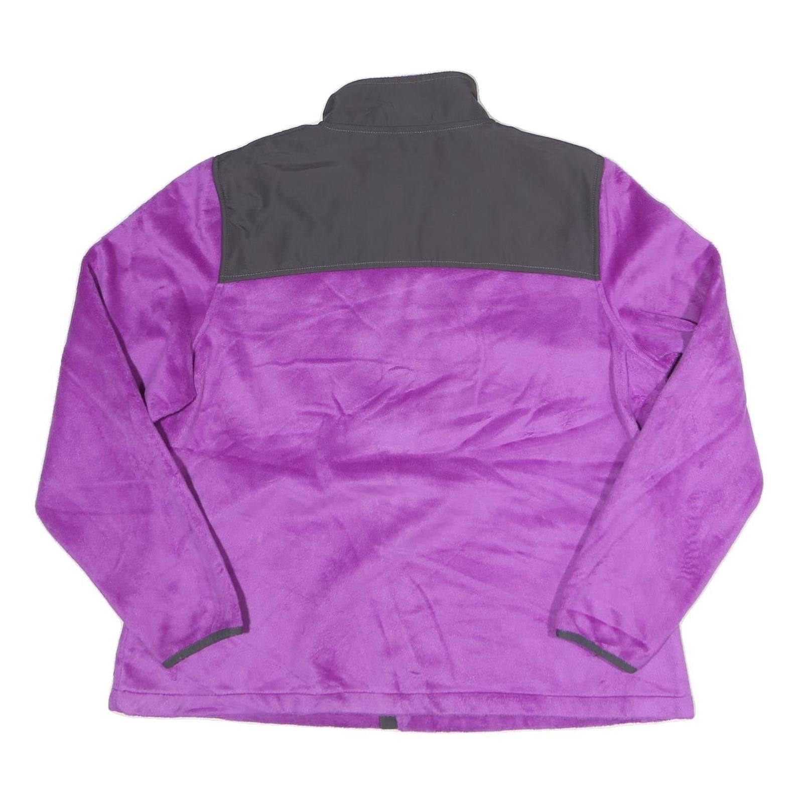FILA Womens Purple & Grey Sport Jacket XL Polyester Zip Plain Casual Outerwear