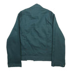 FE Mens Green Button Cotton Workwear Jacket S Plain Pockets