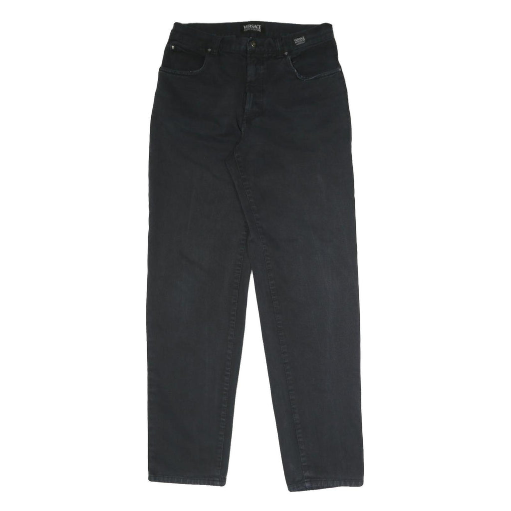 VERSACE JEANS COUTURE Mens Black Regular Straight Denim Medium W32 L35 Cotton