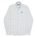 CALVIN KLEIN JEANS Mens Shirt White Spotted Long Sleeve M