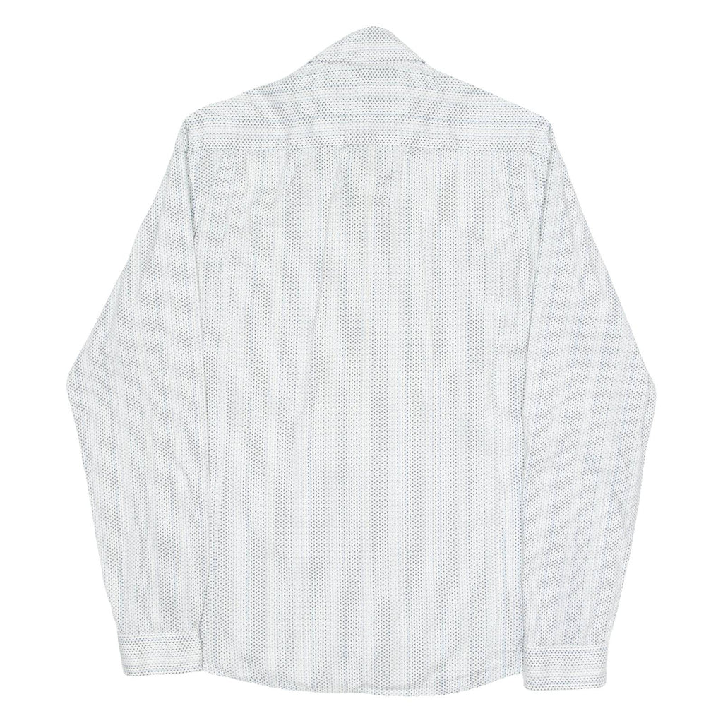 CALVIN KLEIN JEANS Mens Shirt White Spotted Long Sleeve M