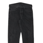 LEVI'S 501 Mens Jeans Black Regular Straight Denim Raw W31 L26 Classic Button