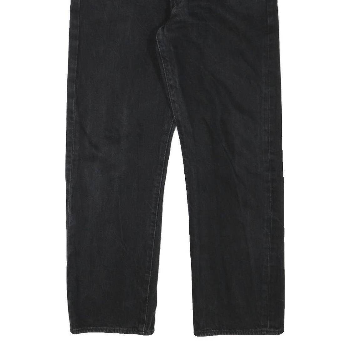 LEVI'S 501 Mens Jeans Black Regular Straight Denim Raw W31 L26 Classic Button