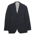 FERRE Mens Black Pinstripe Classic Wool Jacket L Button Classic Fit Formal