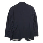 FERRE Mens Black Pinstripe Classic Wool Jacket L Button Classic Fit Formal