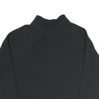 NIKE Womens Black 1/4 Zip M Cotton Blend Crop Sweatshirt Sportswear