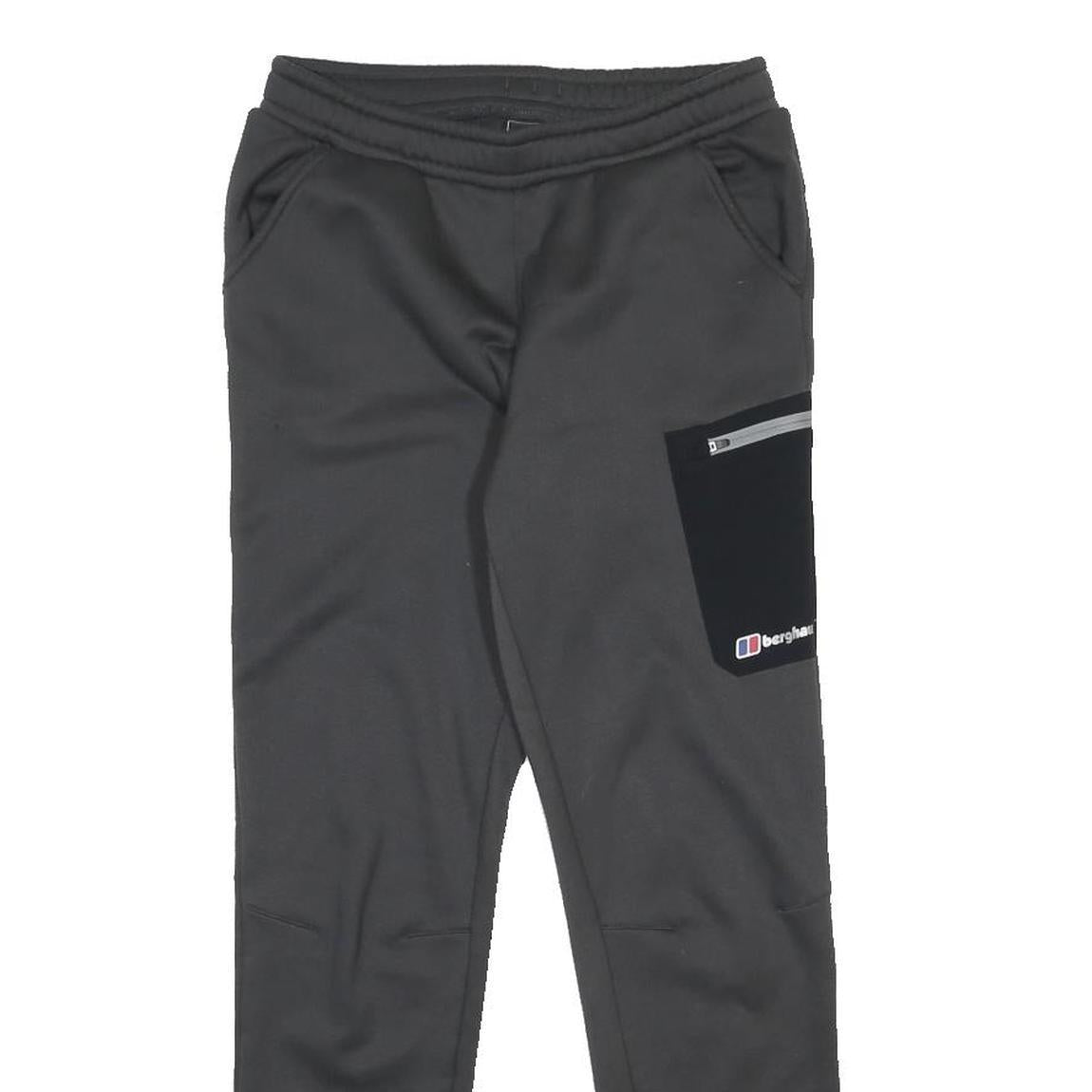 BERGHAUS Boys Joggers Black & Grey Slim Tapered 13Y W26 L27 Sportswear