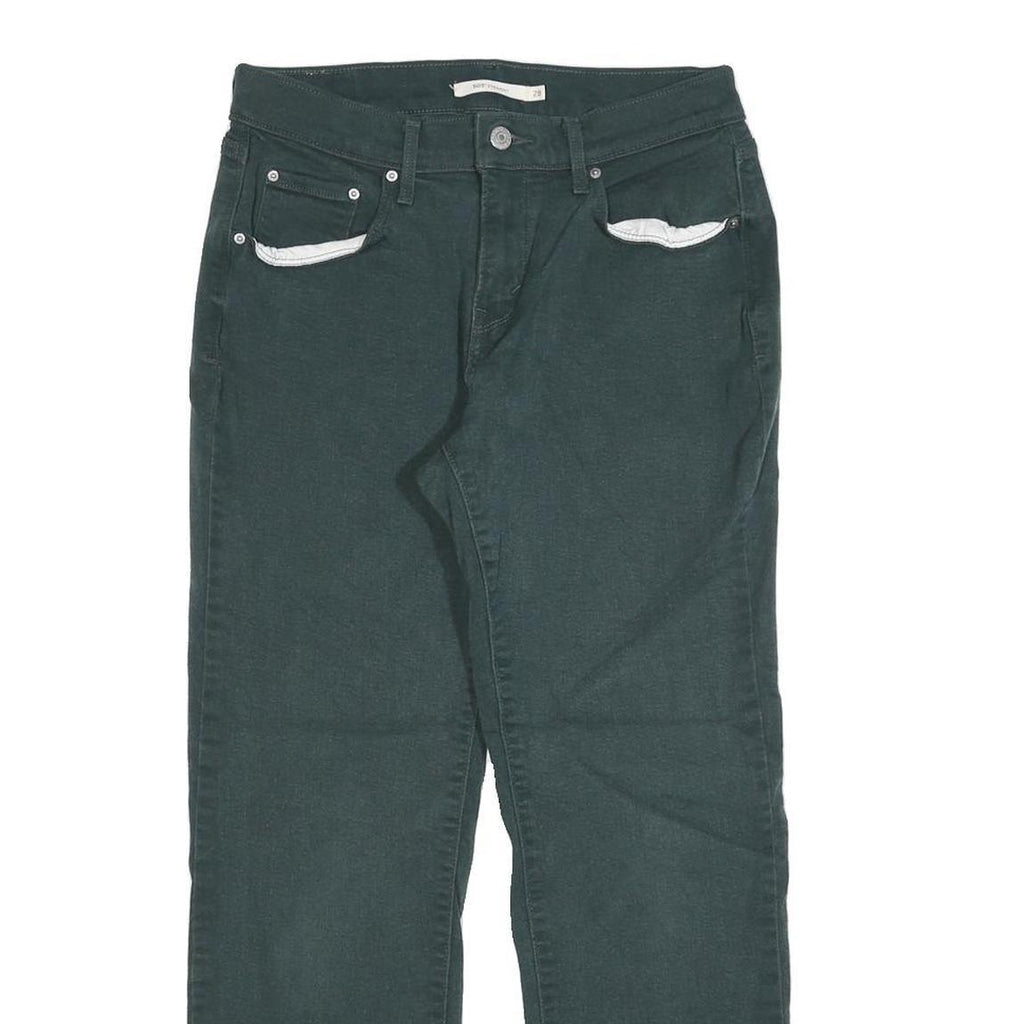 LEVI'S Womens 505 Jeans Regular Straight Denim Dark W28 L26 Zip Cotton Blend