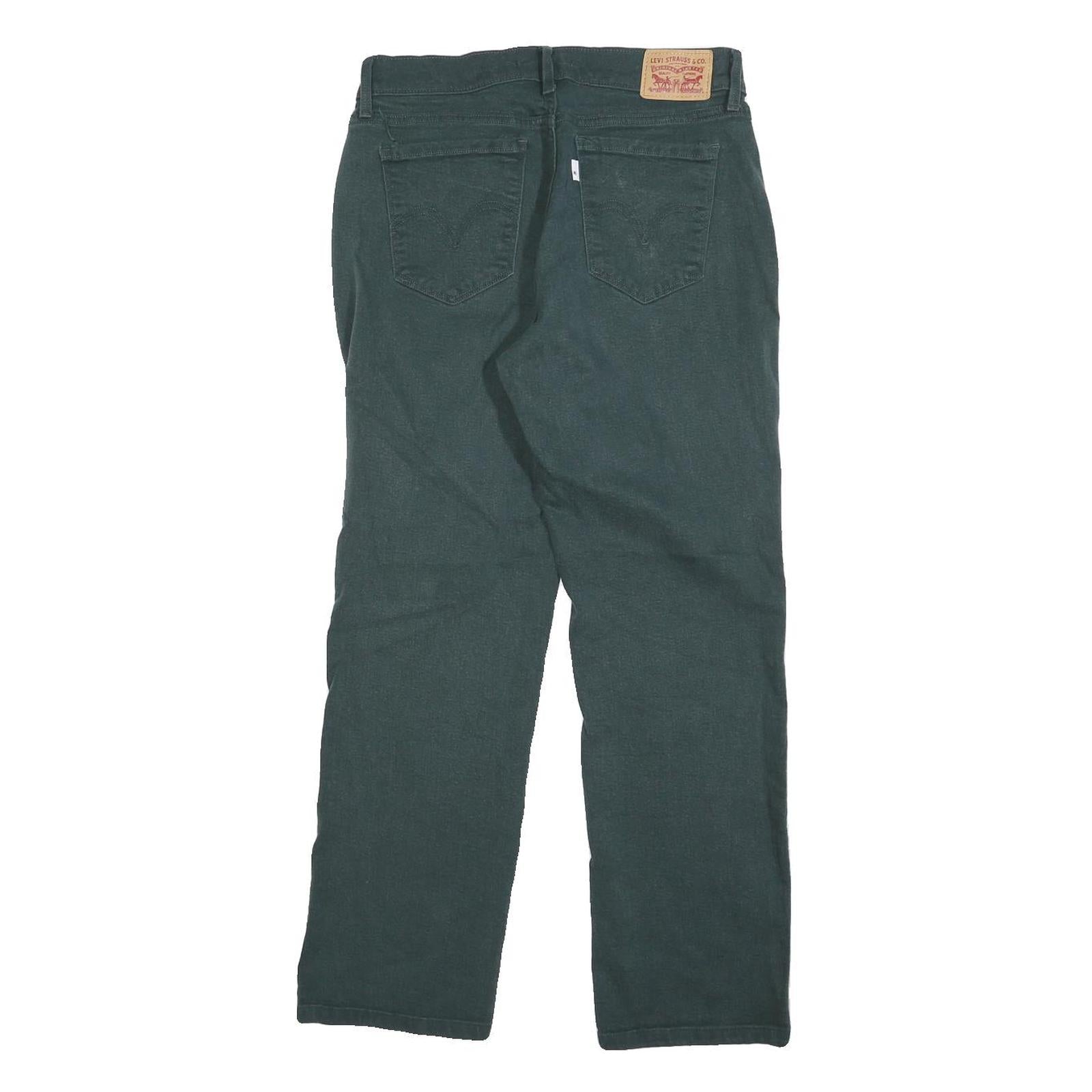 LEVI'S Womens 505 Jeans Regular Straight Denim Dark W28 L26 Zip Cotton Blend