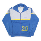 ADIDAS Mens Blue & White FC Lausen Track Jacket M Polyester Blend Zip Plain