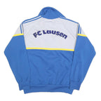 ADIDAS Mens Blue & White FC Lausen Track Jacket M Polyester Blend Zip Plain
